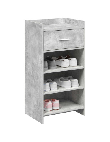Mobile per scarpe con cassetto Grigio Cemento 48 x 36 x 92 cm
