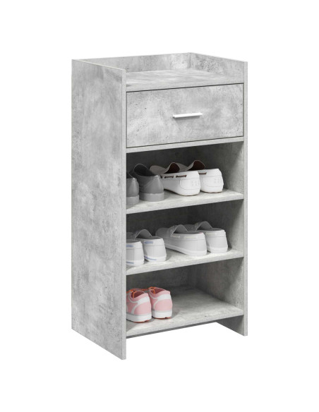 Mobile per scarpe con cassetto Grigio Cemento 48 x 36 x 92 cm