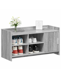 Mobile per scarpe con porta Sonoma grigio 100 x 39,5 x 51 cm 2