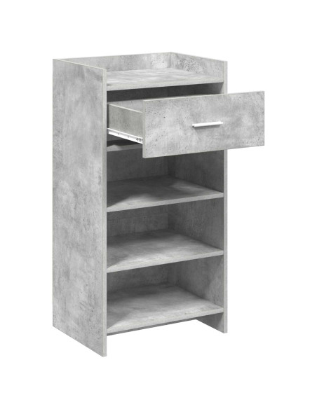 Mobile per scarpe con cassetto Grigio Cemento 48 x 36 x 92 cm