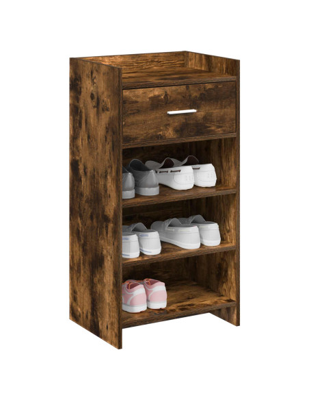 Mobile per scarpe con cassetto Rovere Fumo 48 x 36 x 92 cm