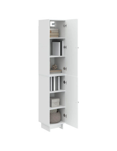 Set di armadi 2 pcs Bianco Lucido 34,5 x 33 x 90 cm