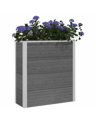 Letto rialzato da giardino Grigio 75 x 30 x 22 cm