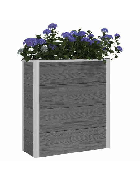 Letto rialzato da giardino Grigio 75 x 30 x 22 cm