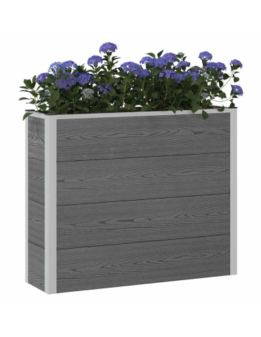 Letto rialzato da giardino Grigio 100 x 30 x 22 cm
