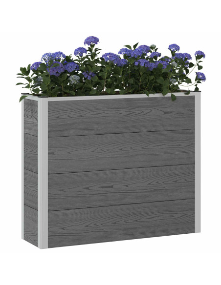 Letto rialzato da giardino Grigio 100 x 30 x 22 cm