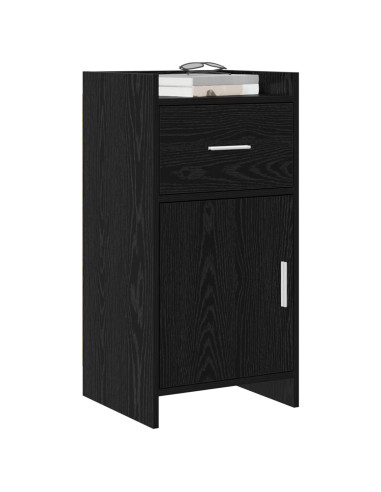 Credenza Rovere Nero 40 x 36 x 80 cm Legno ingegnerizzato