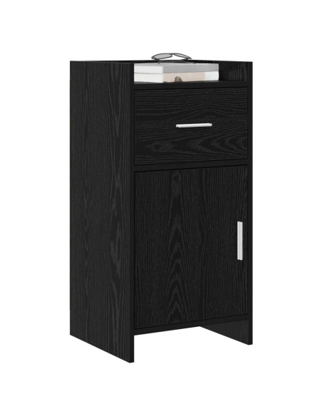 Credenza Rovere Nero 40 x 36 x 80 cm Legno ingegnerizzato