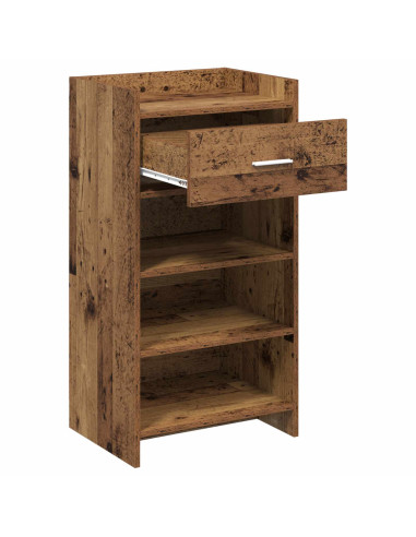 Mobile per scarpe con cassetto Legno antico 48 x 36 x 92 cm