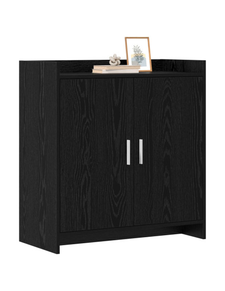 Credenza Rovere Nero 72 x 36 x 80 cm Legno ingegnerizzato
