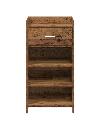 Mobile per scarpe con cassetto Legno antico 48 x 36 x 92 cm