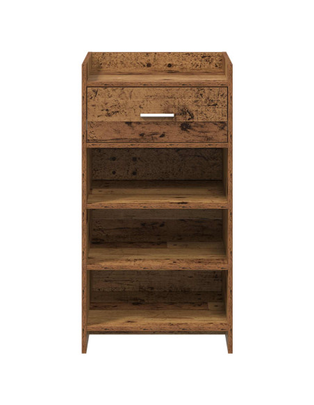 Mobile per scarpe con cassetto Legno antico 48 x 36 x 92 cm