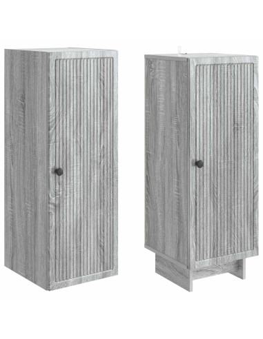 Set di armadi 2 pcs Sonoma grigio 34,5 x 33 x 90 cm