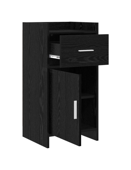 Credenza Rovere Nero 40 x 36 x 80 cm Legno ingegnerizzato