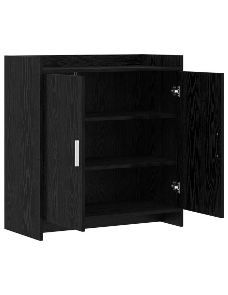 Credenza Rovere Nero 72 x 36 x 80 cm Legno ingegnerizzato