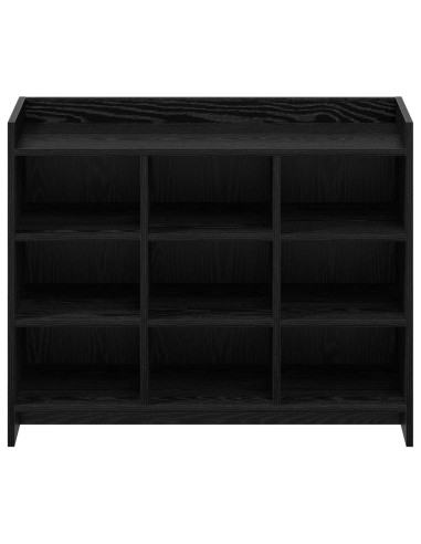 Mobile per scarpe Rovere Nero 85 x 39,5 x 70 cm