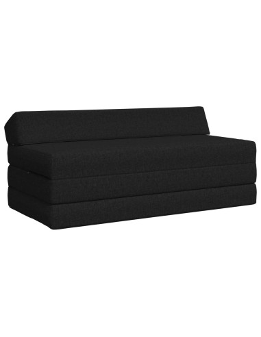 Divano Letto Pieghevole Nero 120 x 60 x 49 cm Tessuto