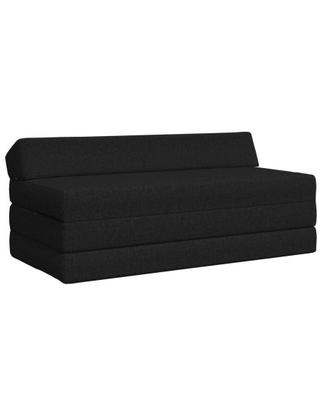 Divano Letto Pieghevole Nero 120 x 60 x 49 cm Tessuto