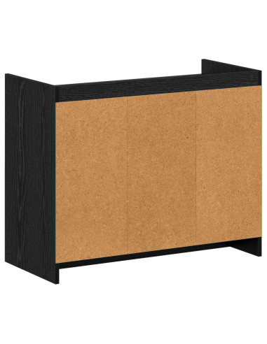 Mobile per scarpe Rovere Nero 85 x 39,5 x 70 cm