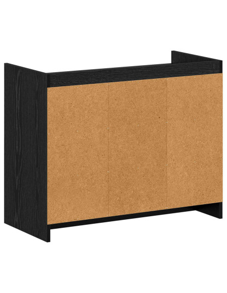 Mobile per scarpe Rovere Nero 85 x 39,5 x 70 cm