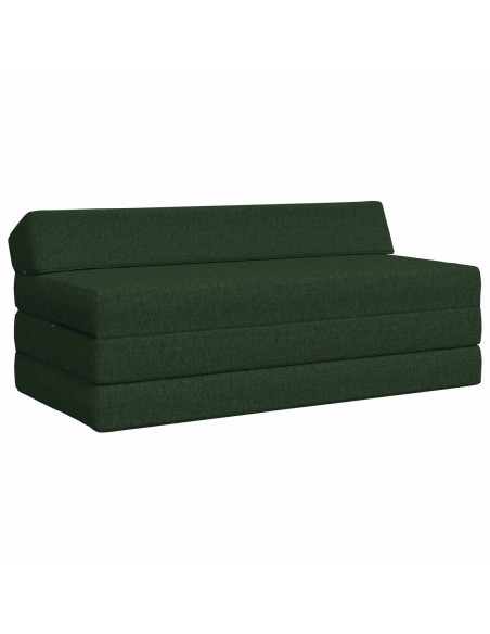 Divano Letto Pieghevole Verde Scuro 120 x 60 x 49 cm Tessuto