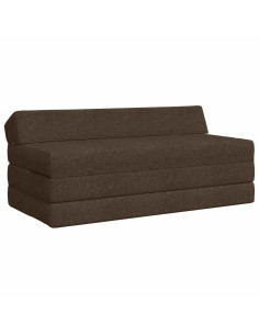 Divano Letto Pieghevole Tortora 120 x 60 x 49 cm Tessuto