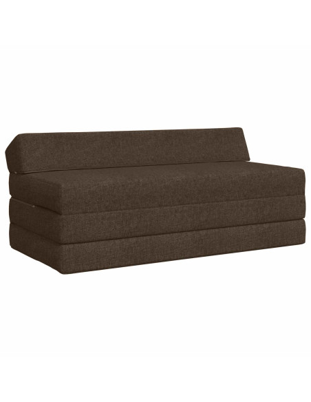 Divano Letto Pieghevole Tortora 120 x 60 x 49 cm Tessuto