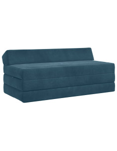 Divano Letto Pieghevole Blu 120 x 60 x 49 cm Tessuto