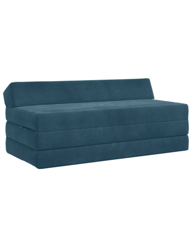 Divano Letto Pieghevole Blu 120 x 60 x 49 cm Tessuto