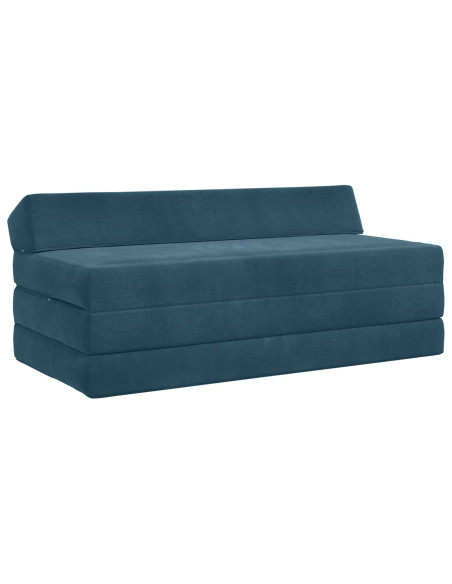 Divano Letto Pieghevole Blu 120 x 60 x 49 cm Tessuto
