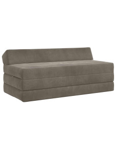 Divano Letto Pieghevole Grigio Chiaro 120 x 60 x 49 cm Tessuto