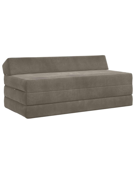 Divano Letto Pieghevole Grigio Chiaro 120 x 60 x 49 cm Tessuto