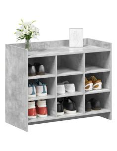 Mobile per scarpe Grigio Cemento 85 x 39,5 x 70 cm 2