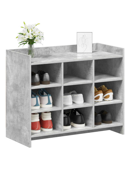 Mobile per scarpe Grigio Cemento 85 x 39,5 x 70 cm