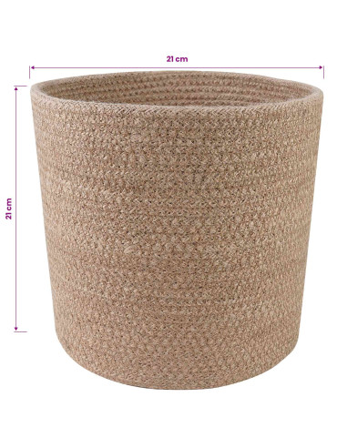 Set di Vasi per Piante 2 pcs Naturale Ø 21 x 21 cm