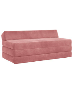 Divano Letto Pieghevole Rosa 120 x 60 x 49 cm Tessuto