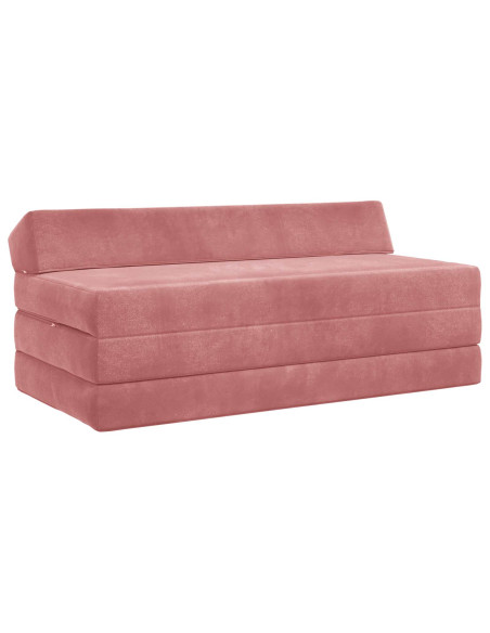 Divano Letto Pieghevole Rosa 120 x 60 x 49 cm Tessuto
