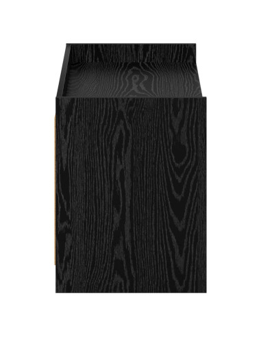 Mobile per scarpe con porta Rovere Nero 100 x 39,5 x 51 cm