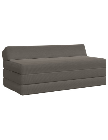 Divano Letto Pieghevole Grigio Chiaro 120 x 60 x 49 cm Tessuto