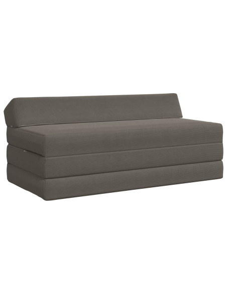 Divano Letto Pieghevole Grigio Chiaro 120 x 60 x 49 cm Tessuto