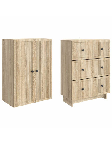 Set di armadi 2 pcs 66 x 34,5 x 90 cm Legno ingegnerizzato