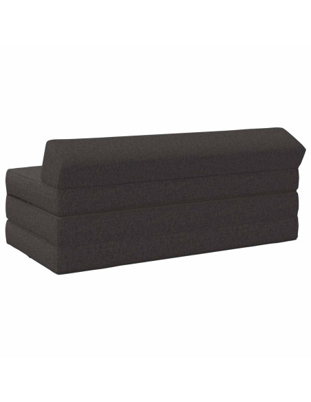 Divano Letto Pieghevole Grigio Scuro 120 x 60 x 49 cm Tessuto