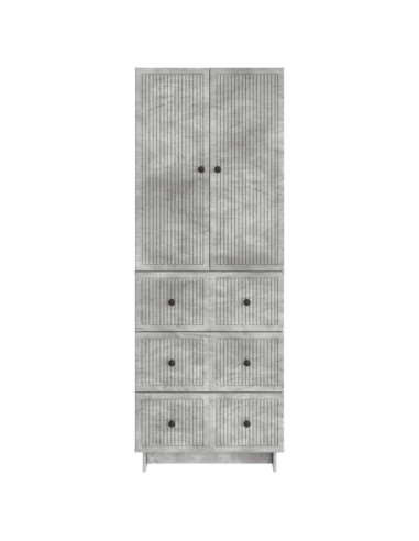 Set di armadi 2 pcs Grigio Cemento 66 x 34,5 x 90 cm