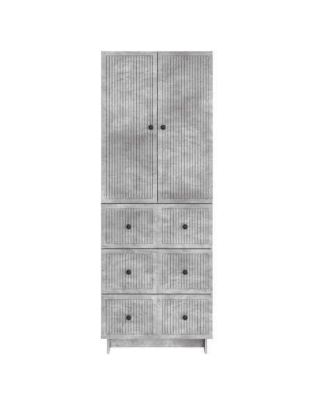 Set di armadi 2 pcs Grigio Cemento 66 x 34,5 x 90 cm