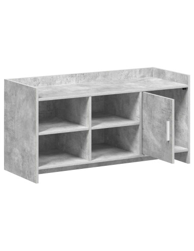 Mobile per scarpe con porta Grigio Cemento 100 x 39,5 x 51 cm