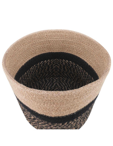 Set di Vasi per Piante 2 pcs Naturale e Nero Ø 28 x 28 cm