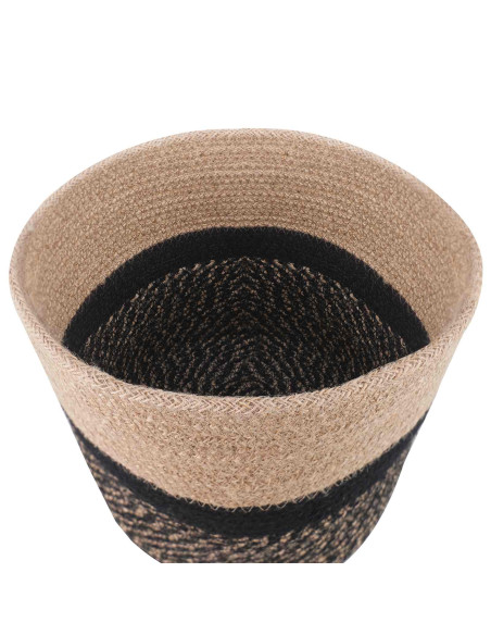 Set di Vasi per Piante 2 pcs Naturale e Nero Ø 28 x 28 cm