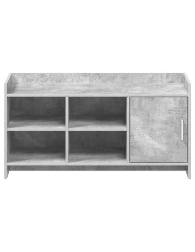 Mobile per scarpe con porta Grigio Cemento 100 x 39,5 x 51 cm