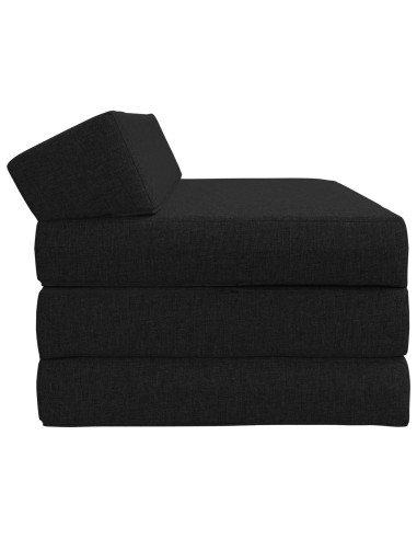 Divano Letto Pieghevole Nero 120 x 60 x 49 cm Tessuto