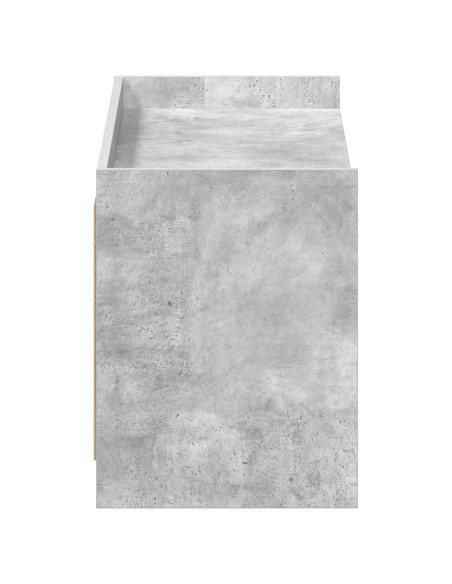 Mobile per scarpe con porta Grigio Cemento 100 x 39,5 x 51 cm